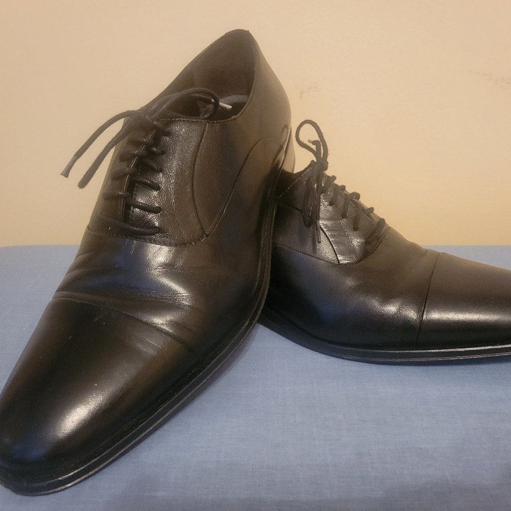 Bruno Magli Black Cap Toe Dress Shoes